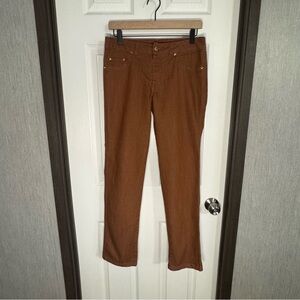 IMAN Copper Brown Straight-Leg Pants